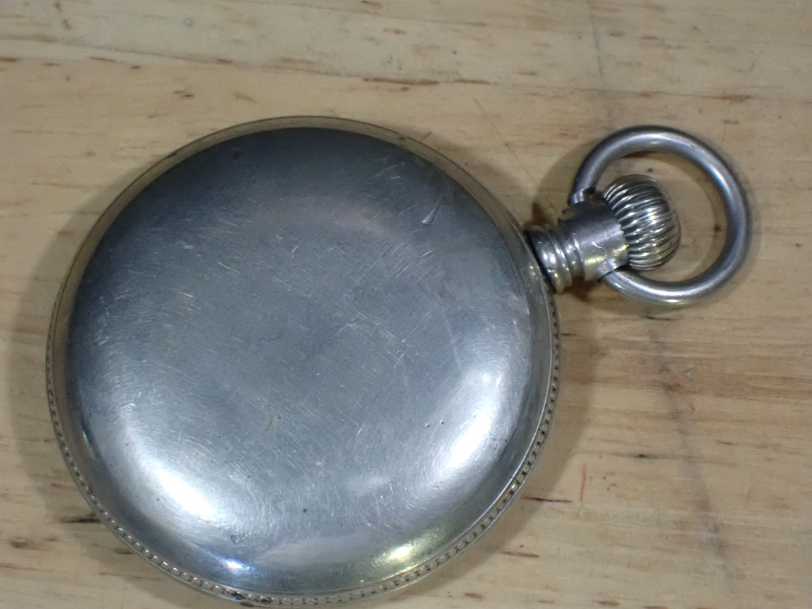 Vintage Royal Arrow Pocket Watch Case Silverode 18s Beaded Sides
