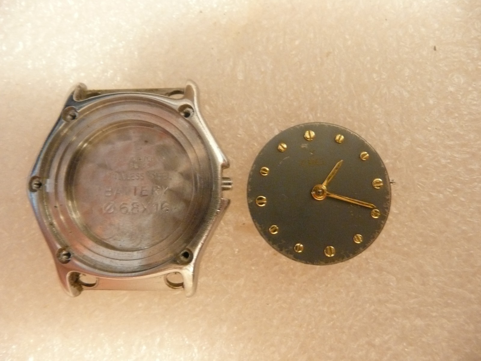 Ebel 166901 Classic Wave Watch Case with screw face Movement included, For Parts