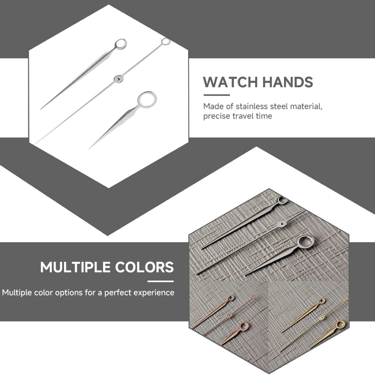 Watch Hands Set Silver Rose Gold Color For NH35 NH36 4R 7S Movement