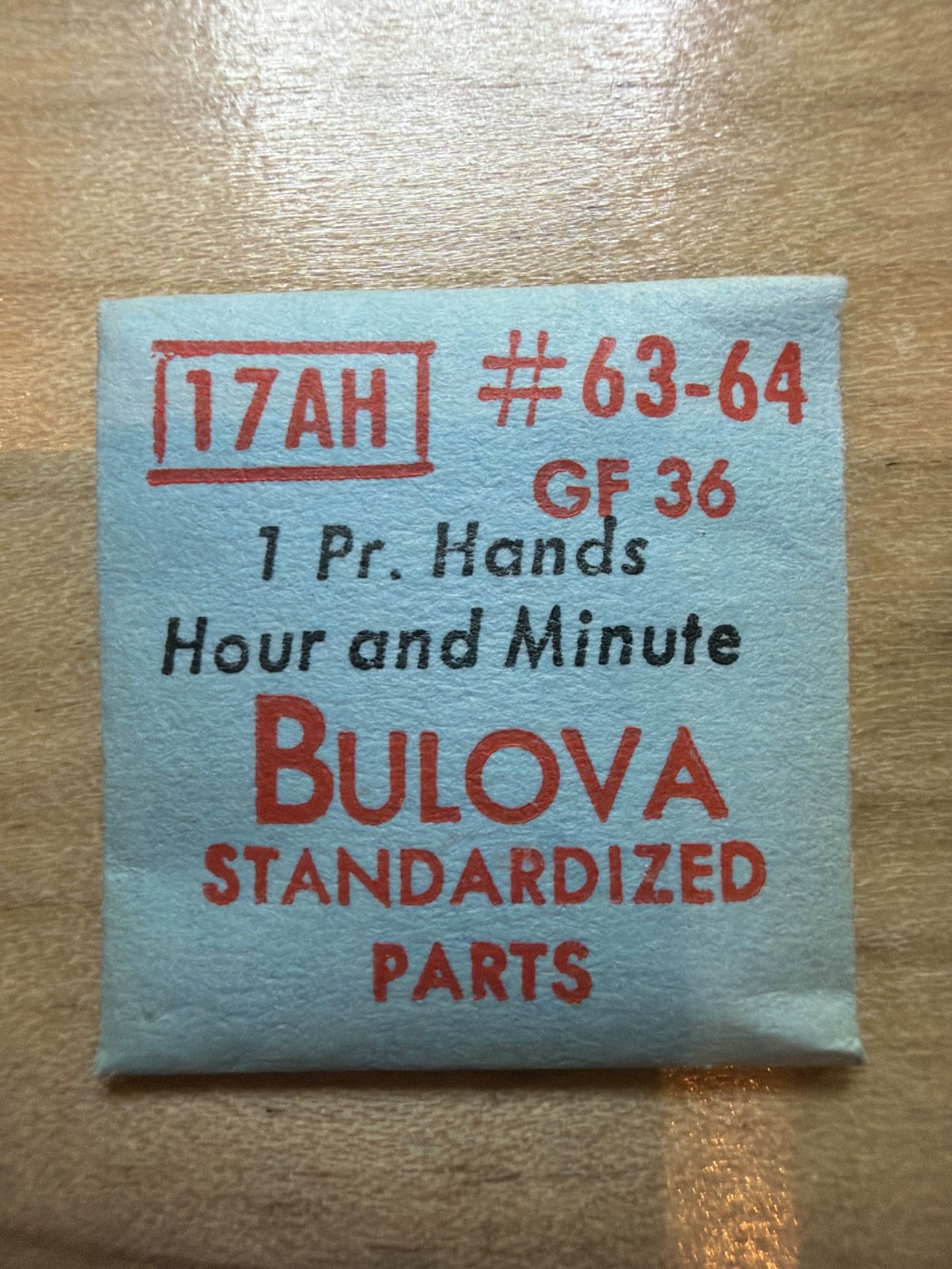 Bulova – NOS – 63-64 Pair of Watch Hands – Various Calibers & Finishes