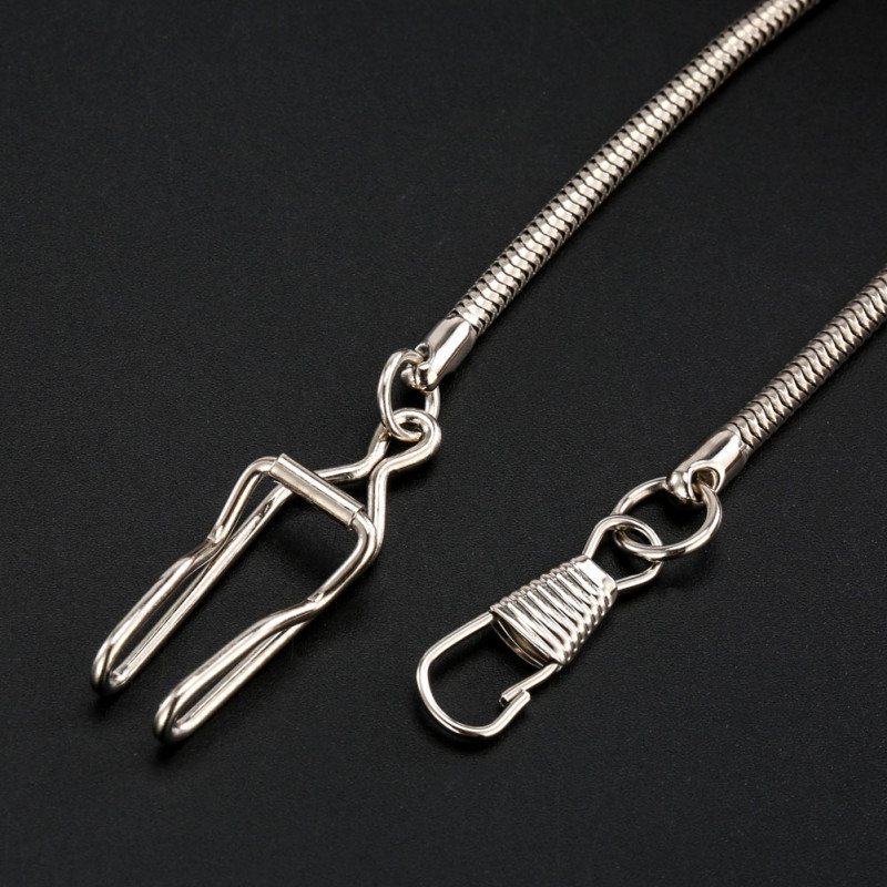 1pc Black/Silver/Rose Gold Color Snake Chain for Quartz Mechanical Pocket Watch
