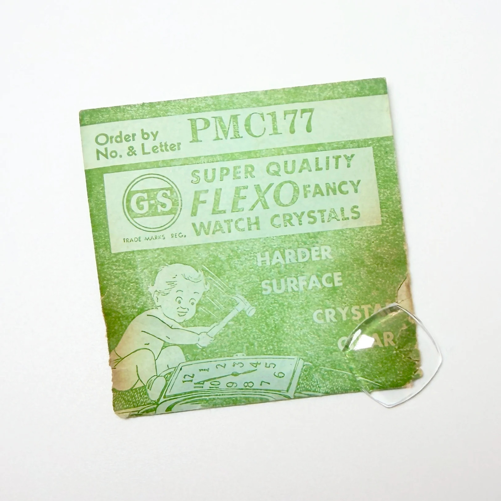 Curved Square – G-S Flexo Acrylic Watch Crystals – New Old Stock