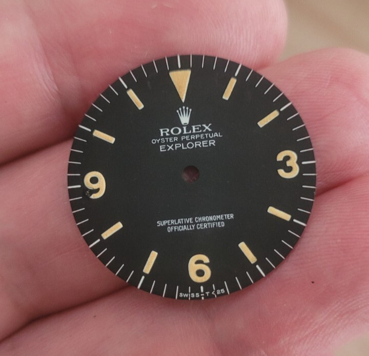 Vintage 100% original Rolex 1016 Explorer I dial.Tritium Matte,beautiful Patina!