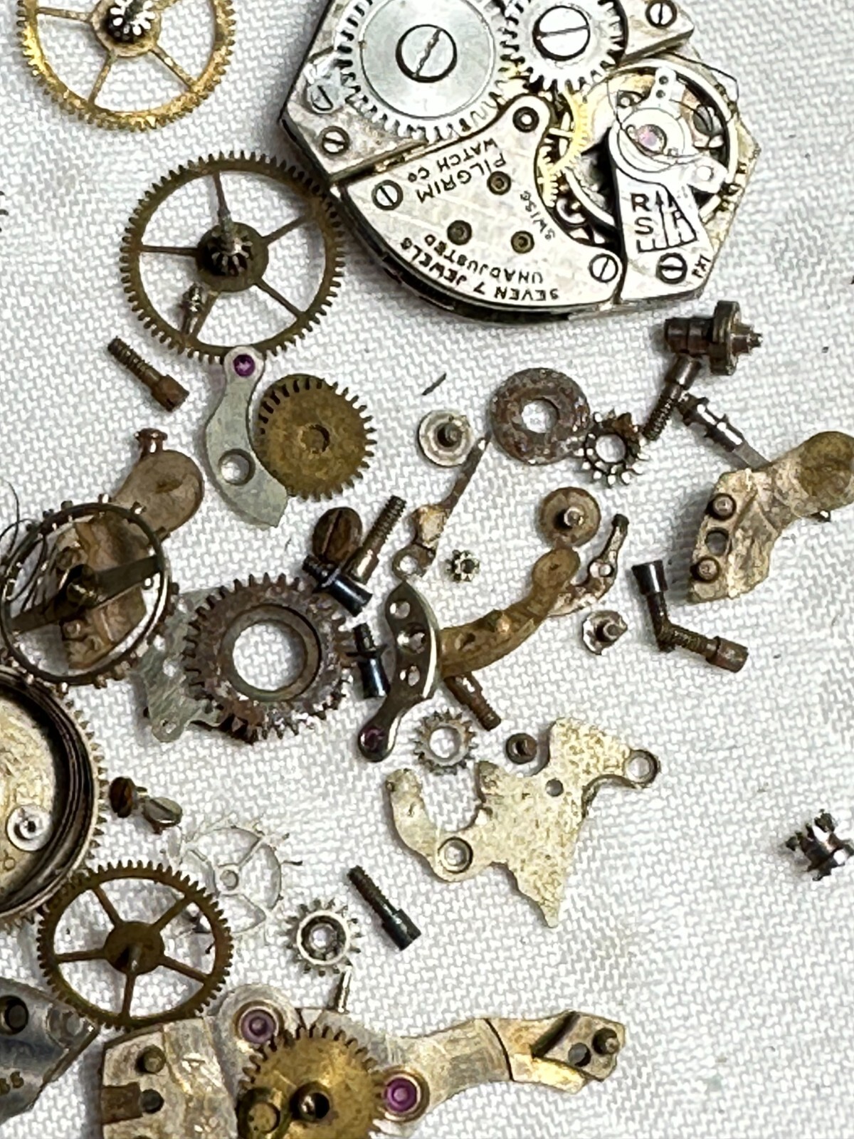 Vintage Watch Random Parts Steampunk Craft Assemblage Art Lot NOT WORKING 22-22
