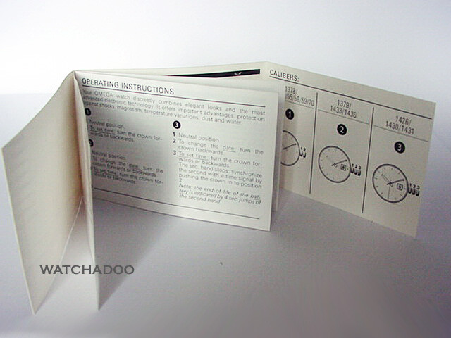 Vintage Omega Watch World Service Booklet Caliber 1378-1436 1450-1459 /1470