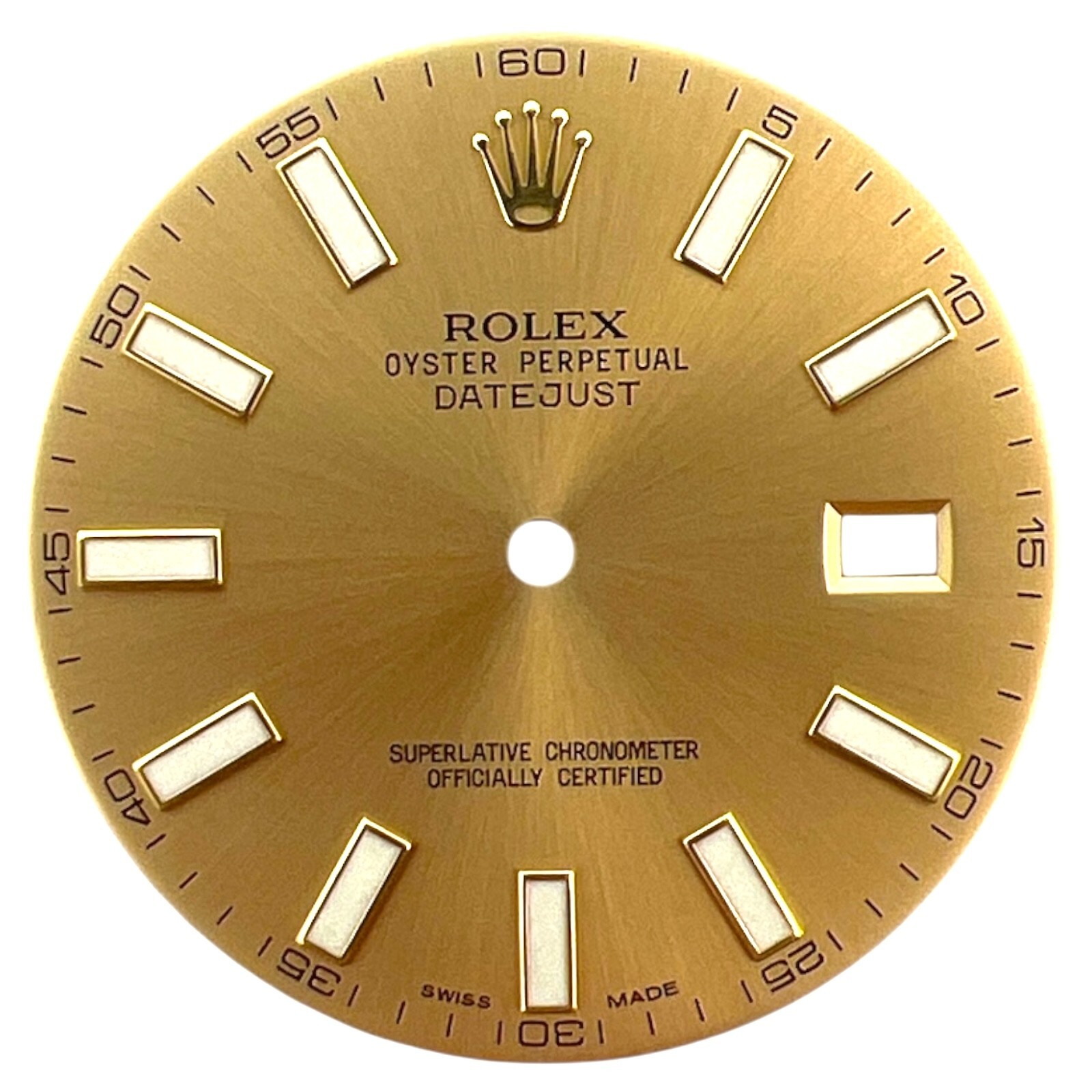 Genuine Rolex Oyster Perpetual Datejust 41mm Dial Champagne Gold 116333
