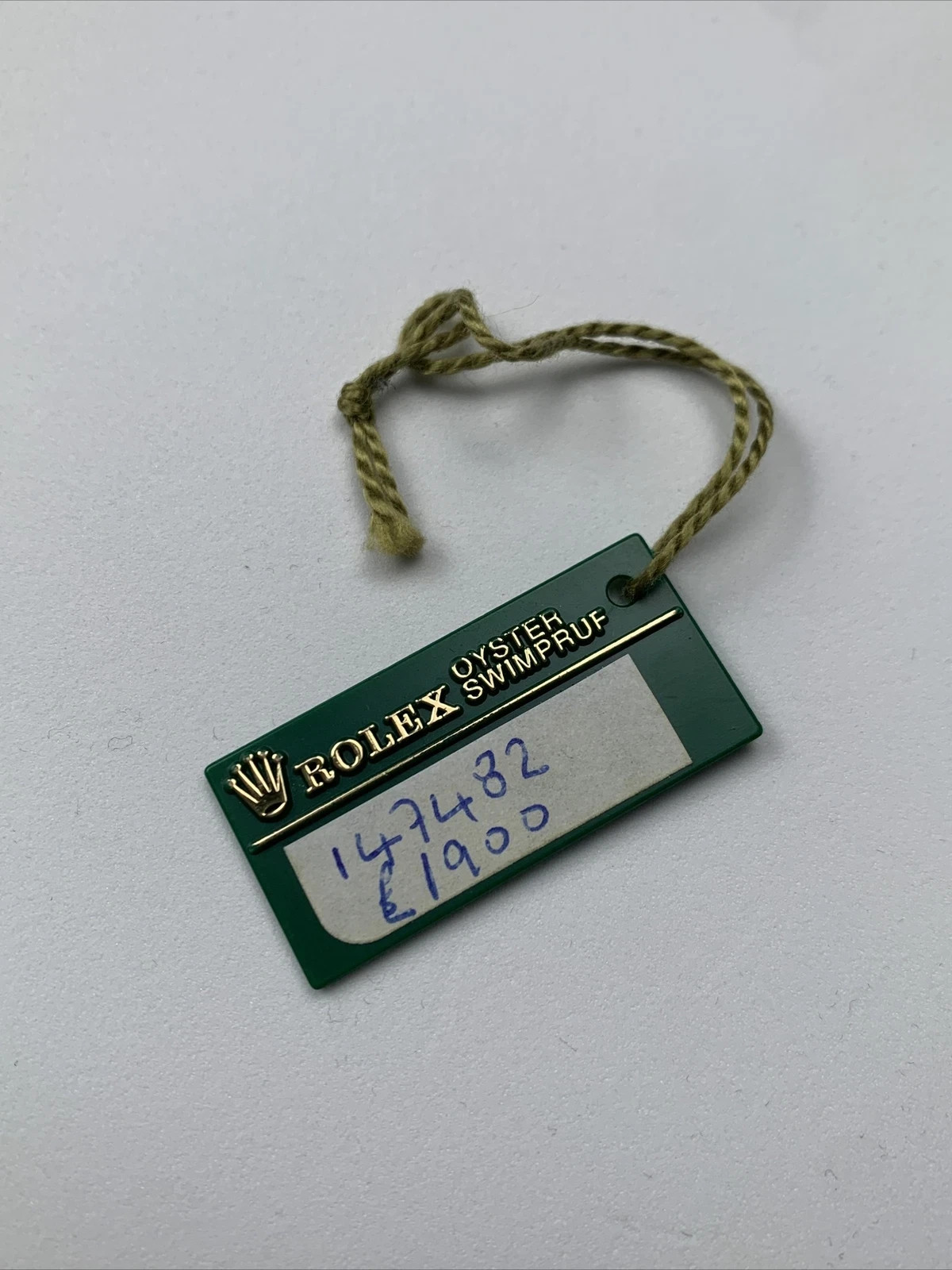 Genuine Rolex Datejust 16220 Watch Hang Tag
