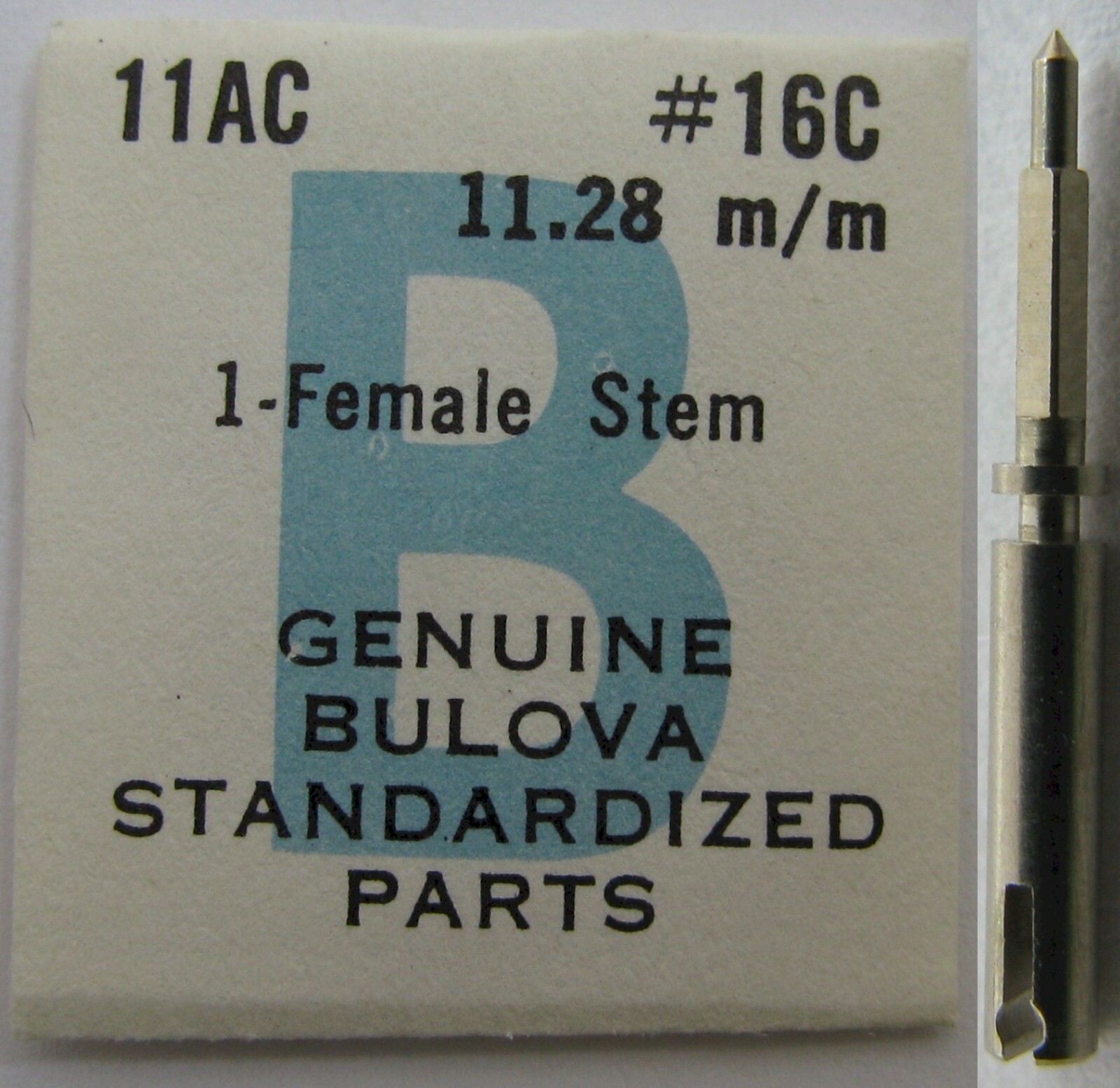 Bulova 11AC 11AL 11AF 10BZC 10BPAC 10BOAC 10CH 10BNCH watch part split stem #404