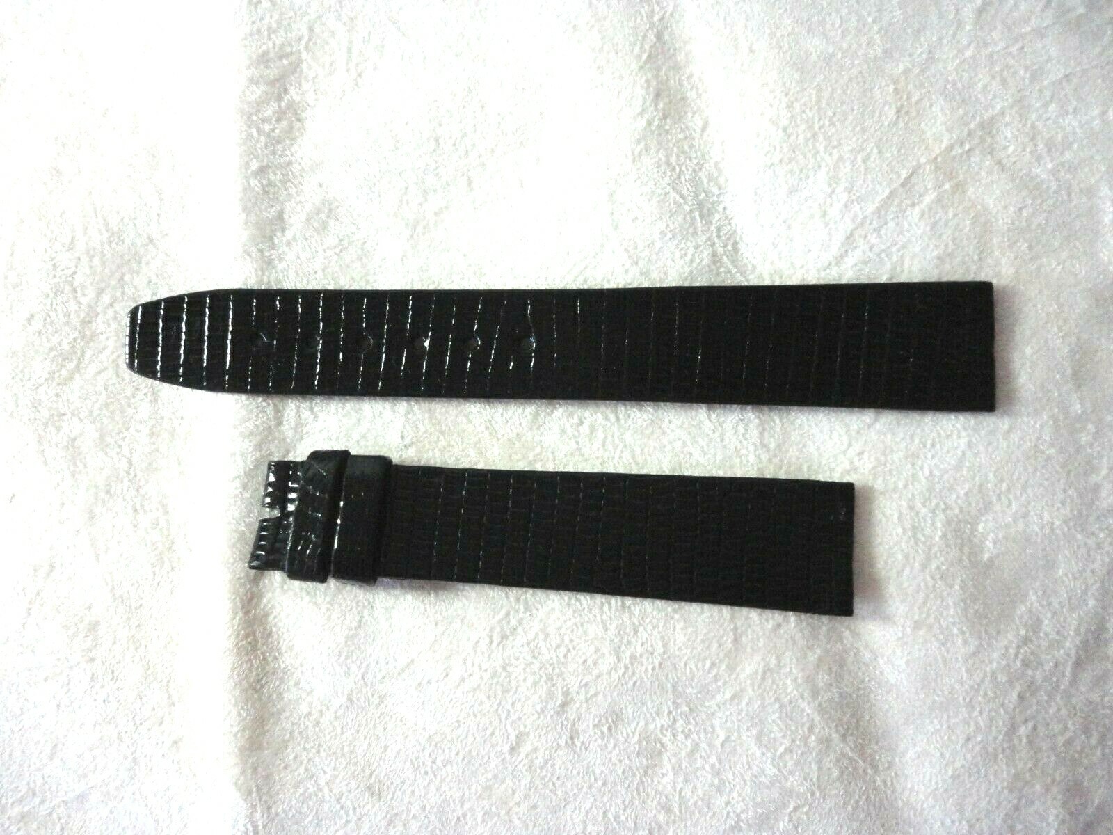 New TIFFANY & Co Watch Strap Black size 18L, Lizard