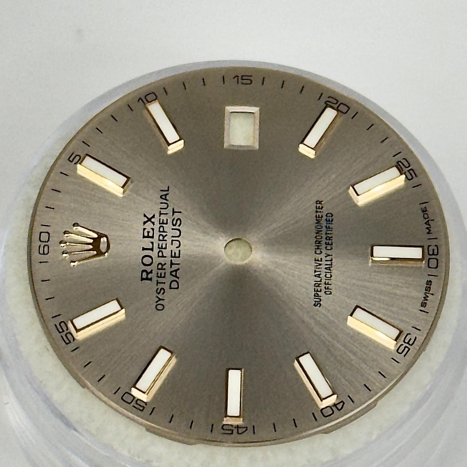 ROLEX ORIGINAL DIAL DATE-JUST SUNDUST ROSE-PINK GOLD CROWN FOR MODEL# 126300