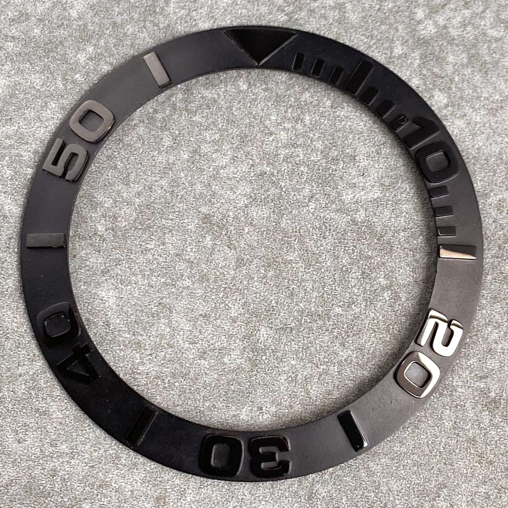 38mm Black Red Ceramic Alloy Watch Bezel Insert Slope Fit SUB40mm Dive Men Watch