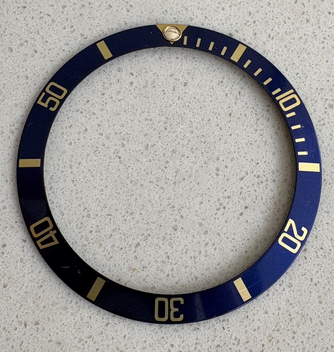 Genuine Rolex submariner 16613/16618 blue/gold tritium bezel insert