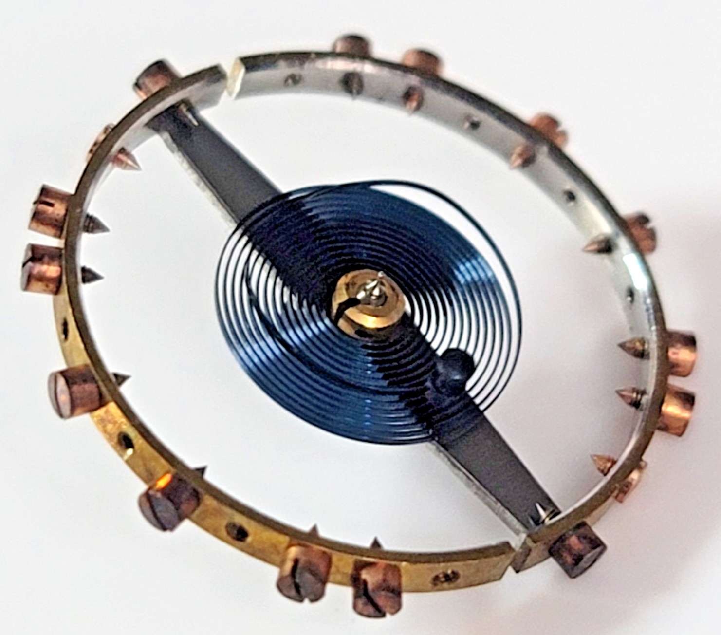 H40: Hamilton 974 Balance Complete Original 16s Pocket Watch Balance Assembly