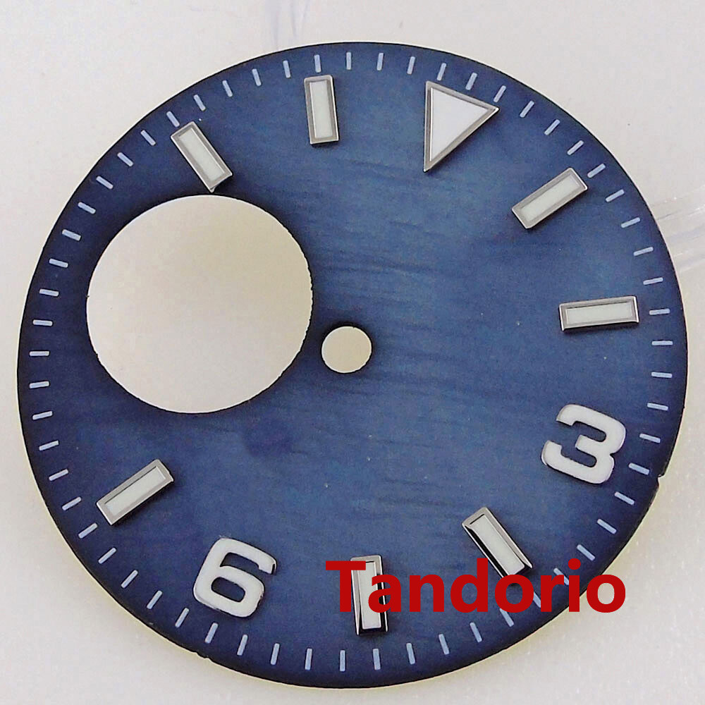 29mm Sterile Black Green Orange Blue White Watch Dial Fit NH38A Movement