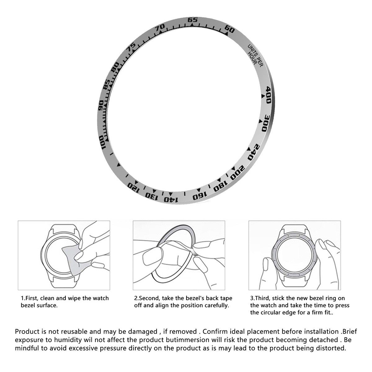 Steel Bezel Rings For Samsung Galaxy Watch 8 40mm 44mm Anti Scratch Metal Cover