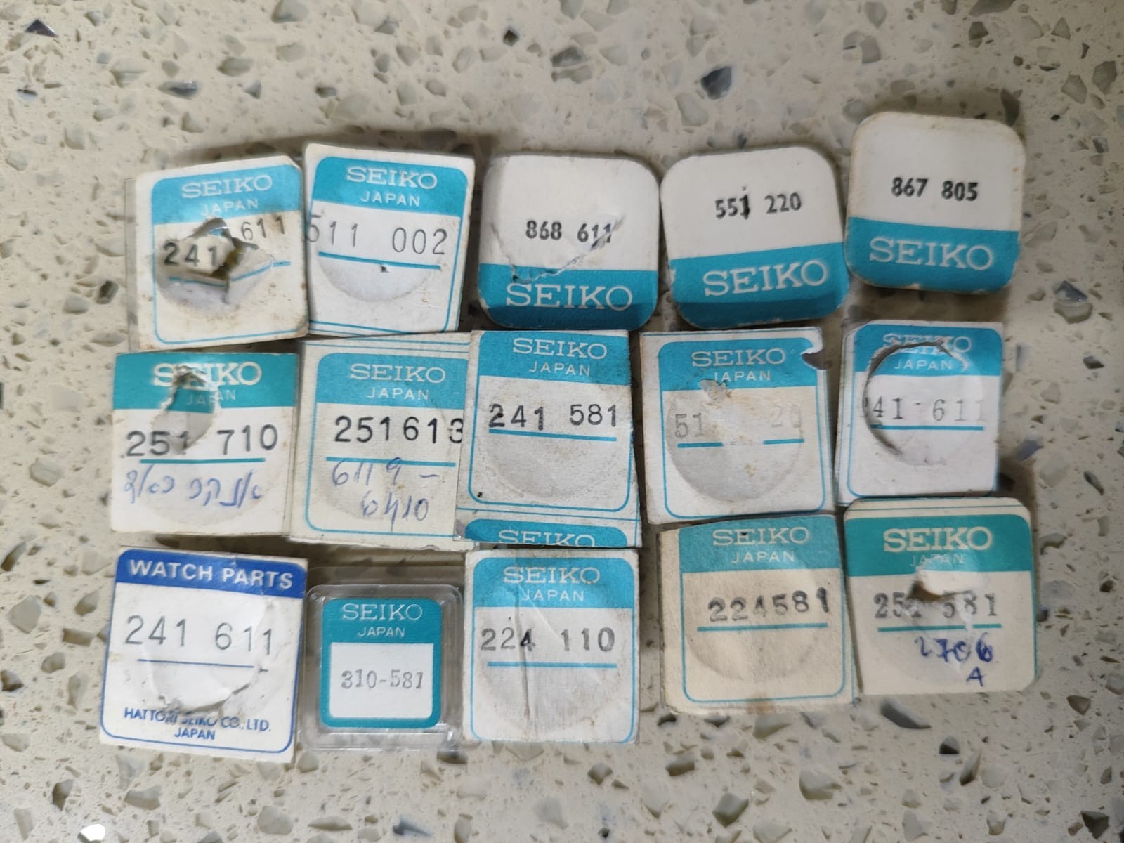 Vintge LOT 15 SEIKO PARTS FOR PARTS NOS