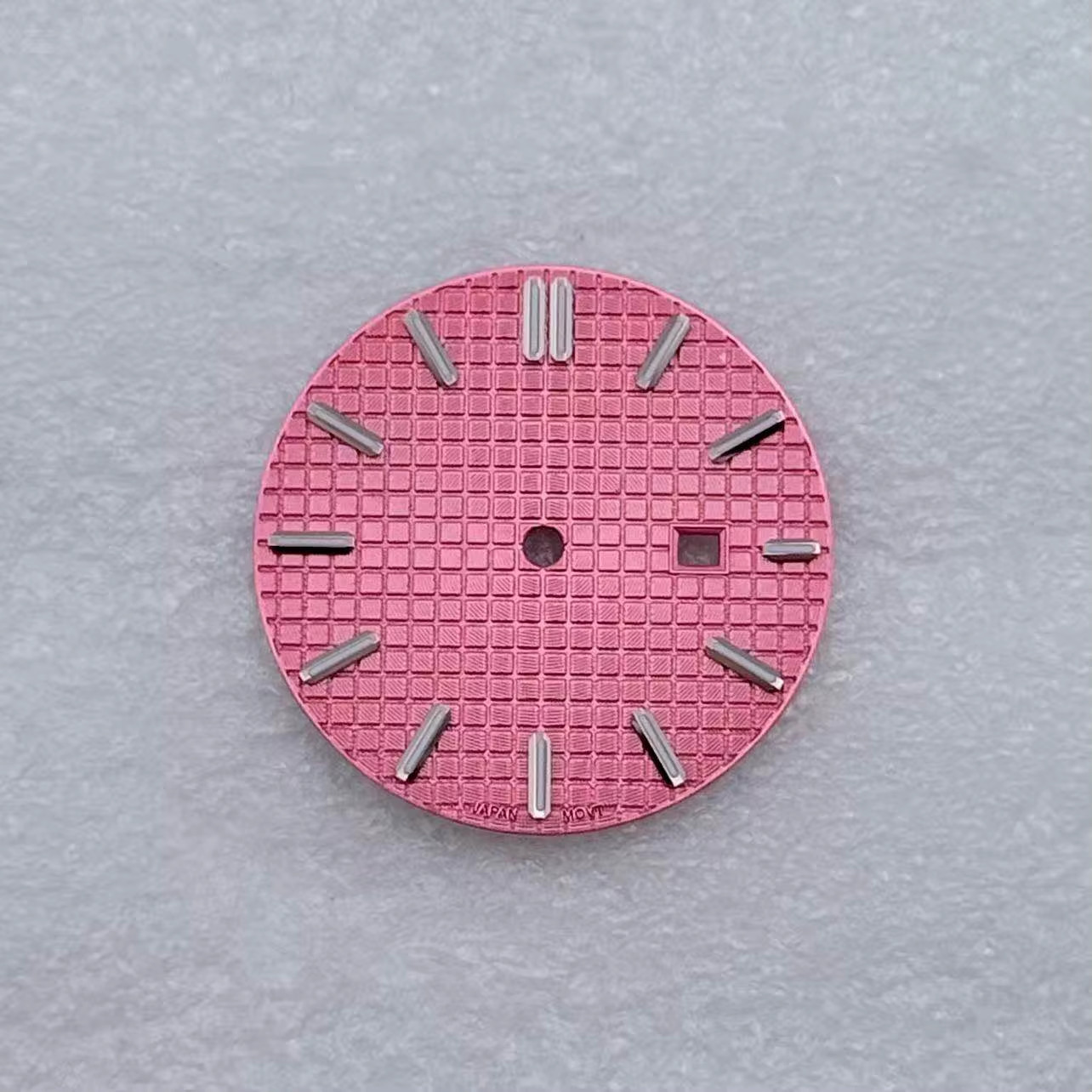 25.8Mm No Logo Waffle Texture Watch Dial Ladies Style Green Lume Modified for Se
