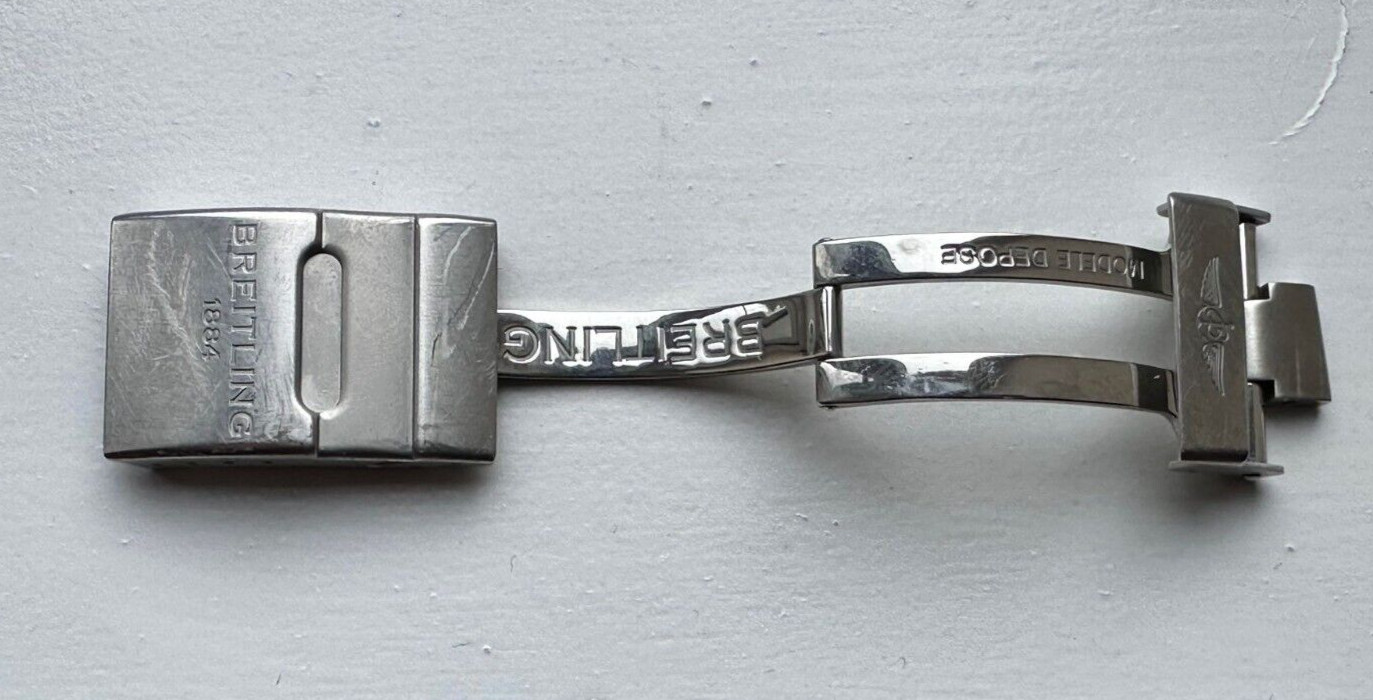 Genuine Original Breitling Deployment Deployant Clasp Buckle Bracelet Steel 20mm