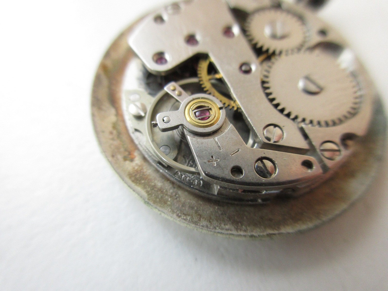 FE France Ebauche cal. 233-60 sub seconds vintage watch movement – running