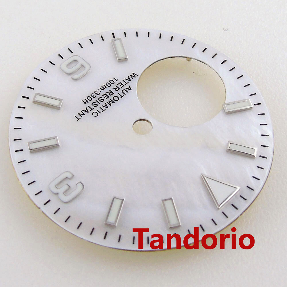 29mm Sterile Black Green Orange Blue White Watch Dial Fit NH38A Movement