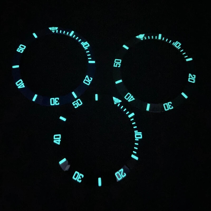 38mmX30.7mm 3C luminous diver ceramic insertion frame For 40mm R- Watch case