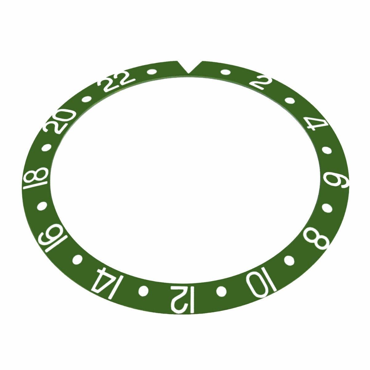 Green Aluminum Replacement Bezel Insert 37.70mm x 30.70mm Diver Watch