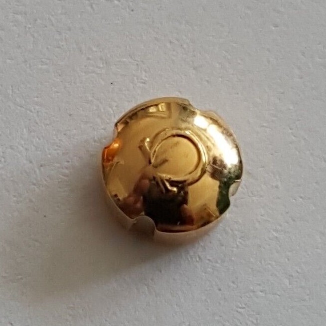 Omega Water Resistant Gold Plated Crown Part Number 42023