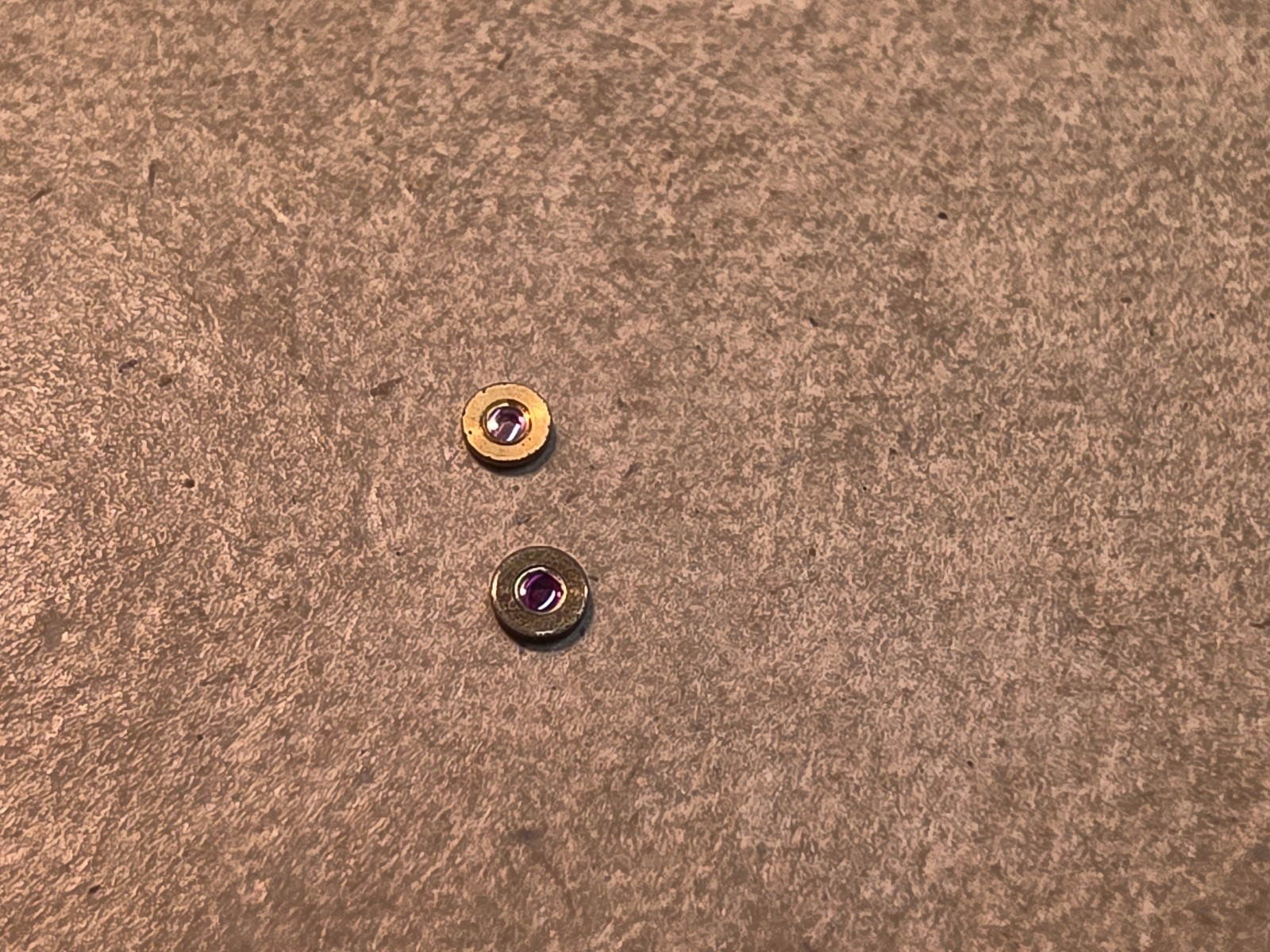 Set Of 2 NOS Hamilton 18s H. 11-1/2 C & F Jewels PN 158-159A For Double Rollers