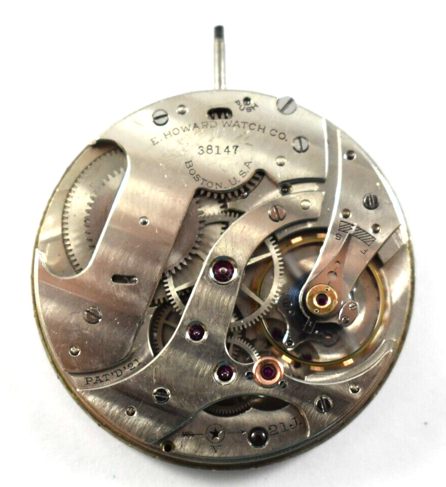 Vintage Howard 12s 21J OF Pocket Watch Movement lot.fm
