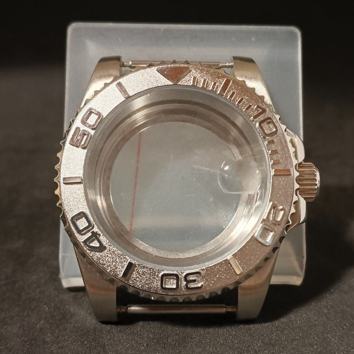 40mm NH35 NH36 Yacht Style Watch Case Silver Sapphire Custom Parts New