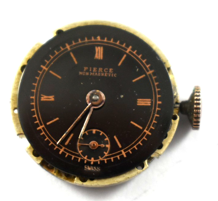 Vintage Swiss Made Pierce Manual Wind 7J 19.65mm Wrist Watch Movement lot.ra