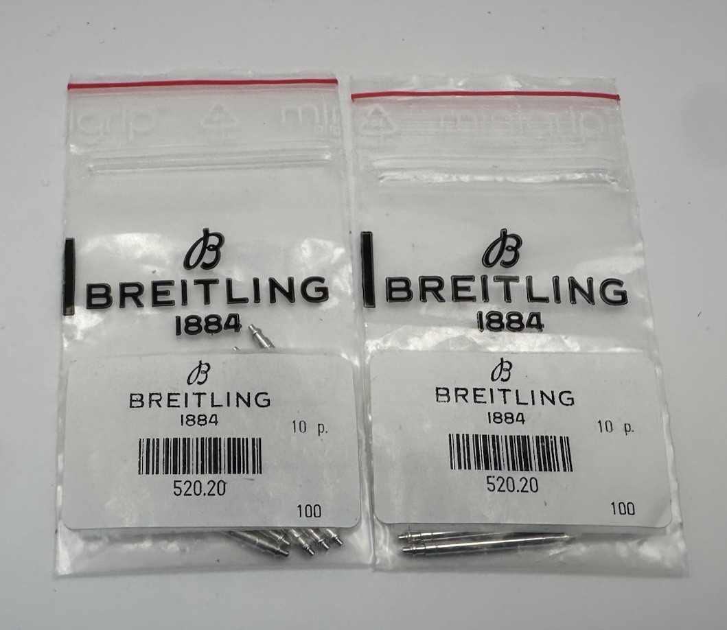 AUTHENTIC 2 PCS Breitling 20mm Spring Bar for Straps – # 520.20