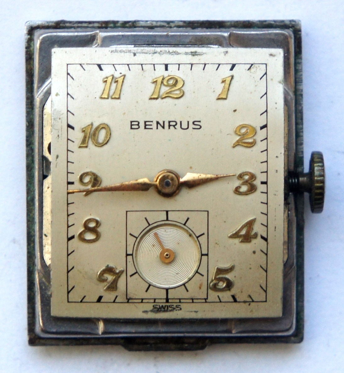 Vintage BENRUS MODEL B0 Mechanical Wrist Watch SWISS Movement 17 J WORKS EXC
