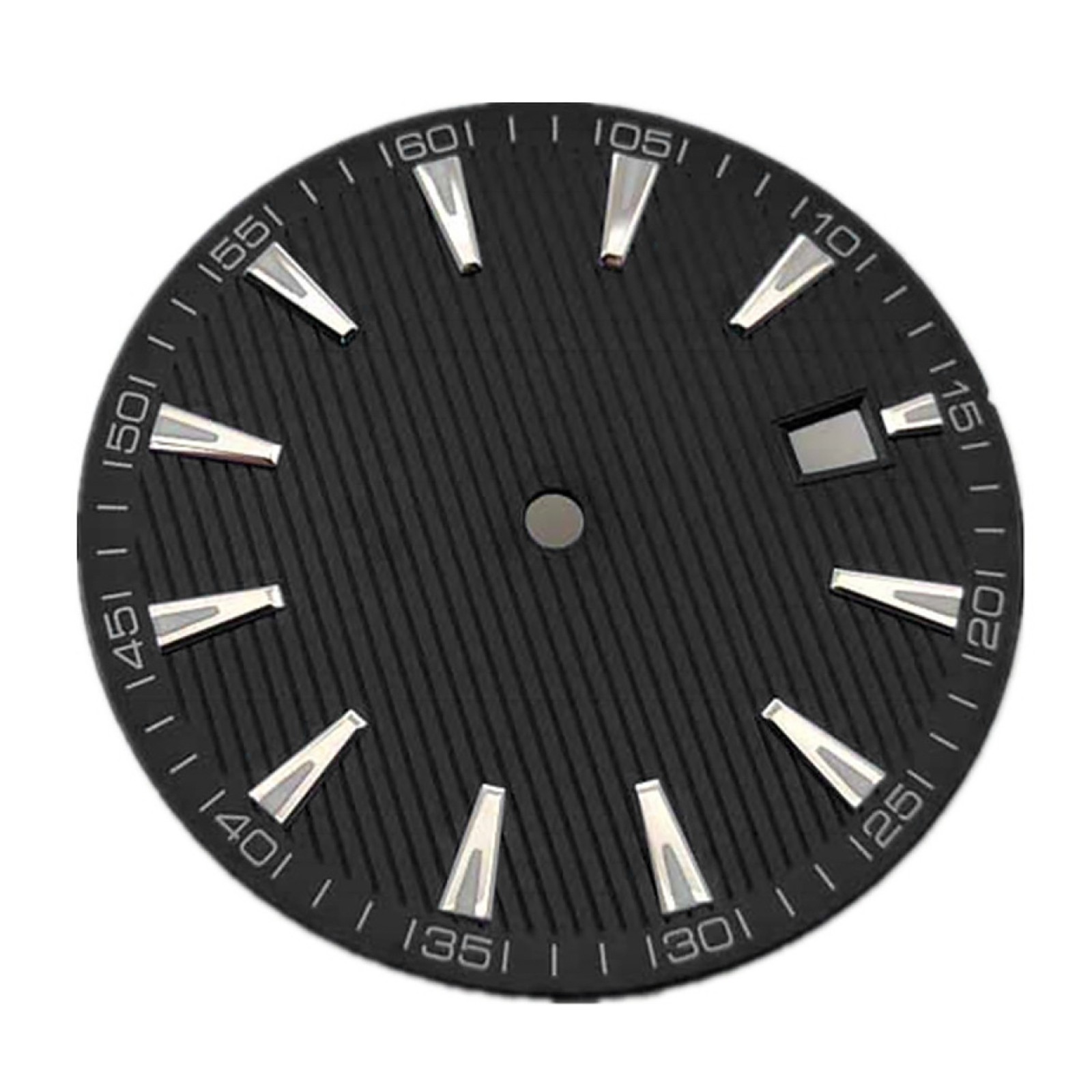 33.5mm Black+White Watch Dial Date Window @3 Fit For NH35/NH35A Watch Movement K