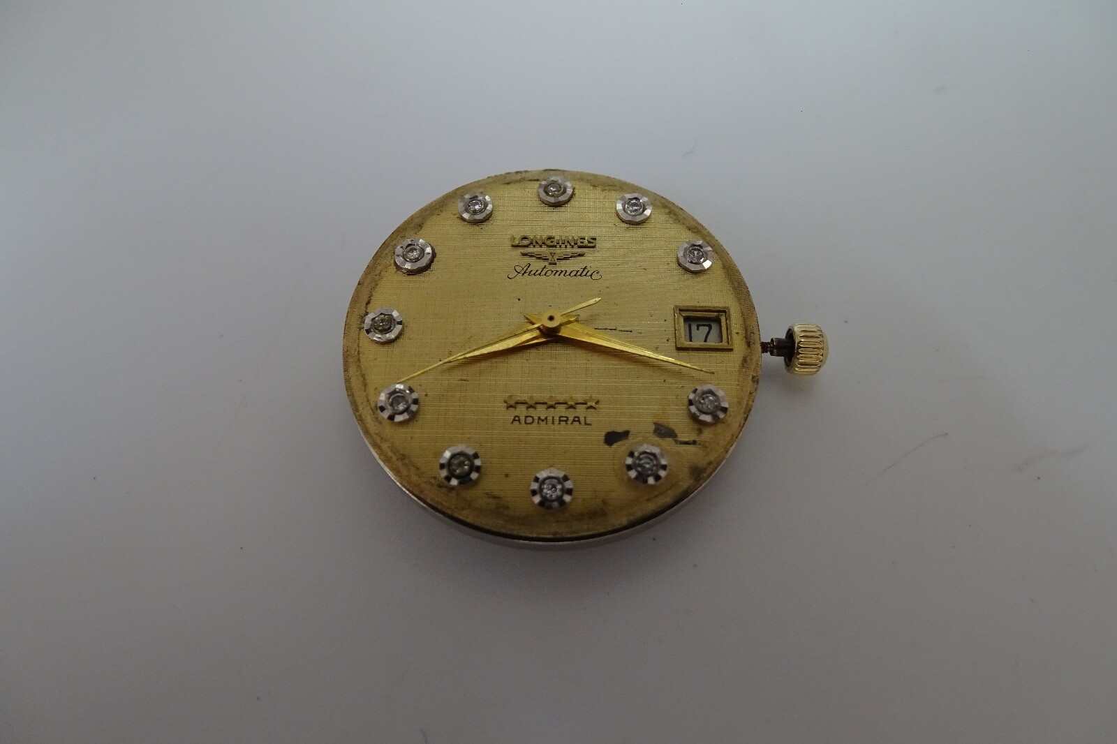 Longines Admiral Complete Movement & Diamond Dial Cal L890.2 Running Vintage