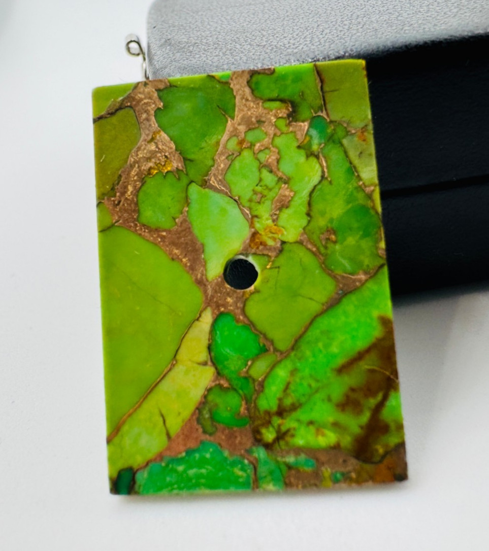 Copper Turquoise Gemstone Watch Dial – Green Rectangle Gemstone GMC-562