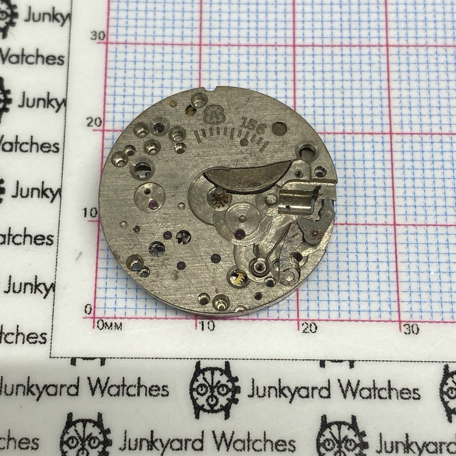 Vintage Arogno A 156 Watch Movement Repair Parts Spares 15 Jewels Swiss