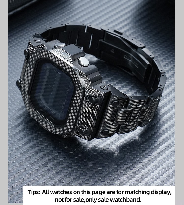 For Casio GX-56BB GXW-56 Modified Steel Watch Strap Camouflage Metal Watch Case