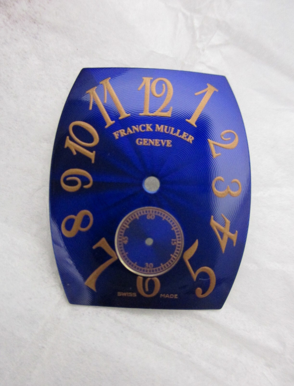 FRANCK MULLER SUNSET Blue Tonneau Dial with small seconds subdial above 6 hours
