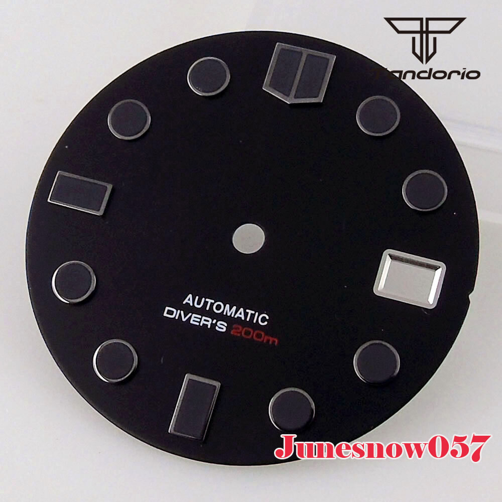Accessories Parts 29mm Sterile White/Black Men Watch Dial Fit NH35A NH36A SKX007
