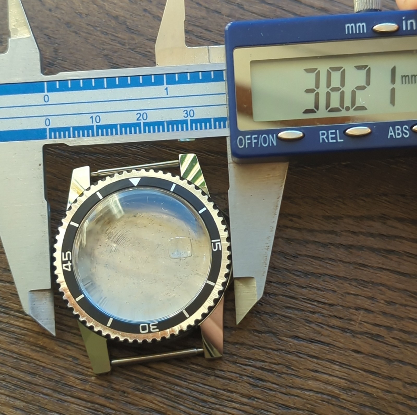 1960s Vintage Divers Watch Case New old Stock Rotating Bezel 38mm (B86)