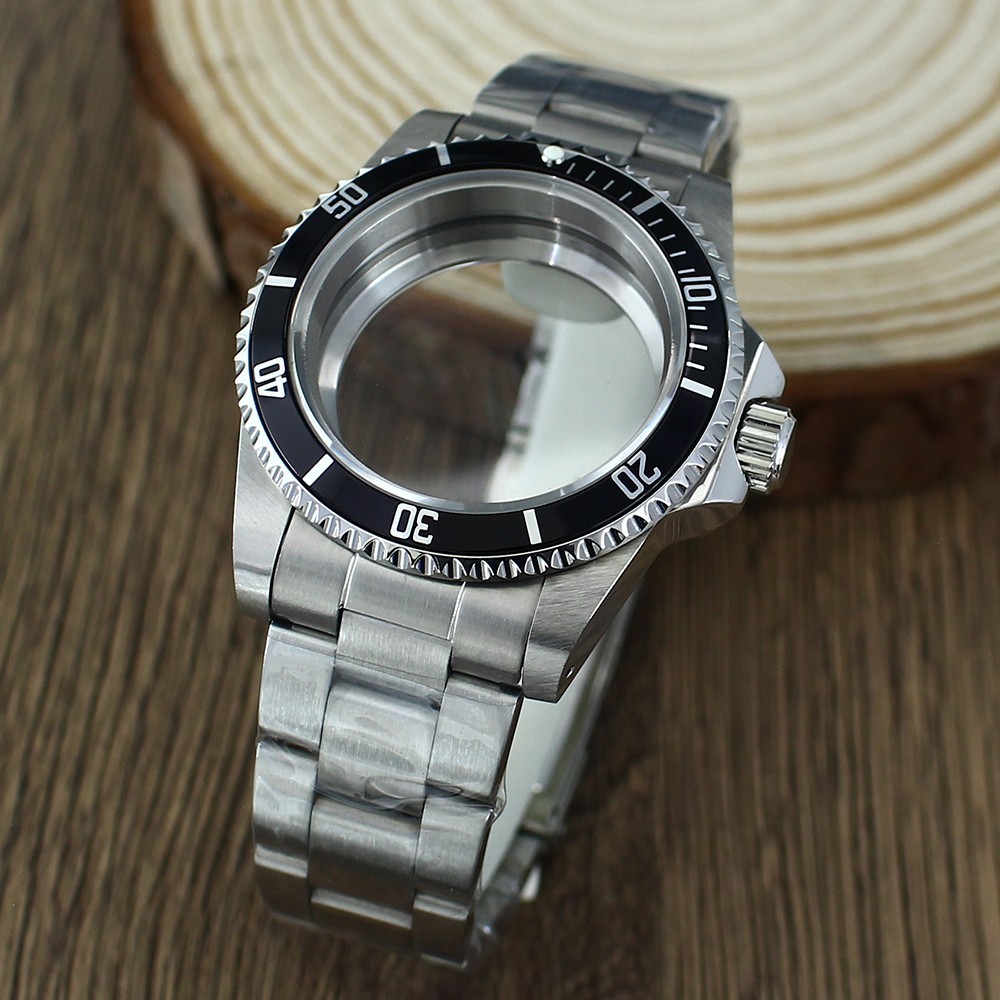 Sapphire 38mm Stainless Watch Case Wristband Modify SUB Mod For Seiko NH35 36 38