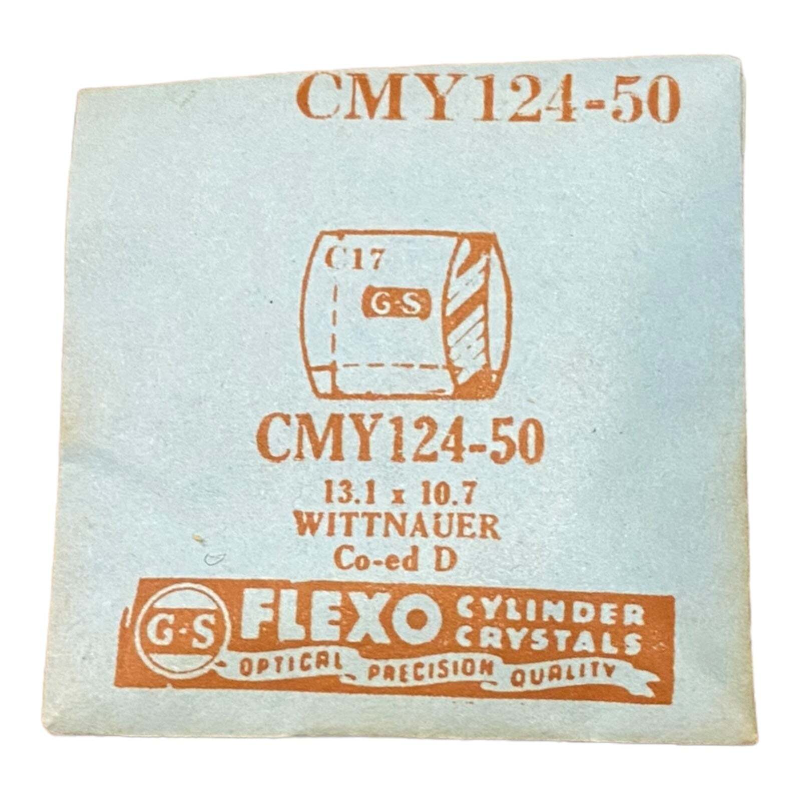 Germanow-Simon Mach (GS) CMY124-50 Watch Crystal 13.1×10.7 NOS Part Flexo
