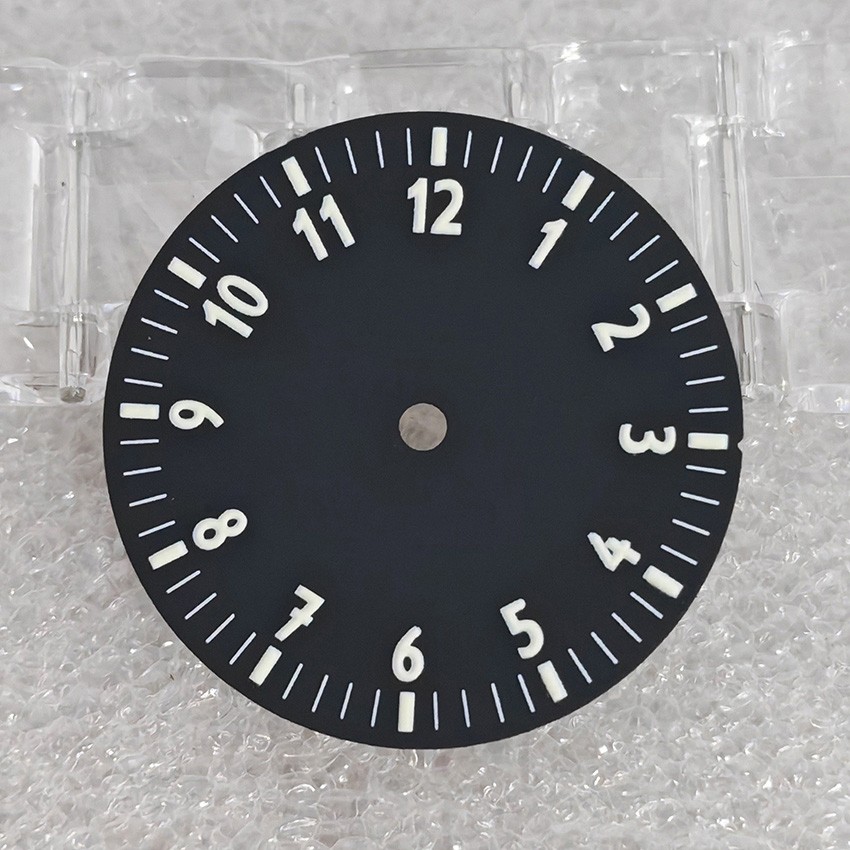 28.5mm Single / No Calendar Watch Dial Green Luminous for NH35/36/4R/7S Movement