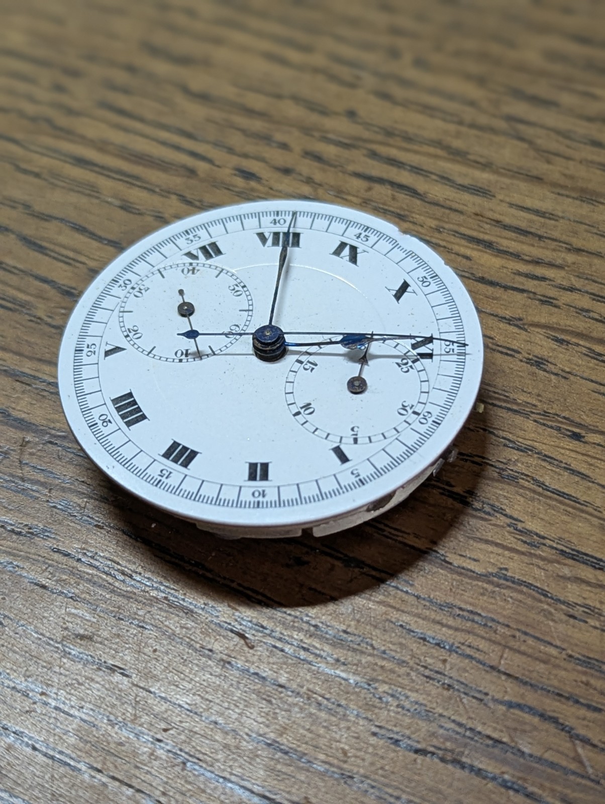 Chronograph Pocket Watch Movement/Dial/Hands Good Balance #S243