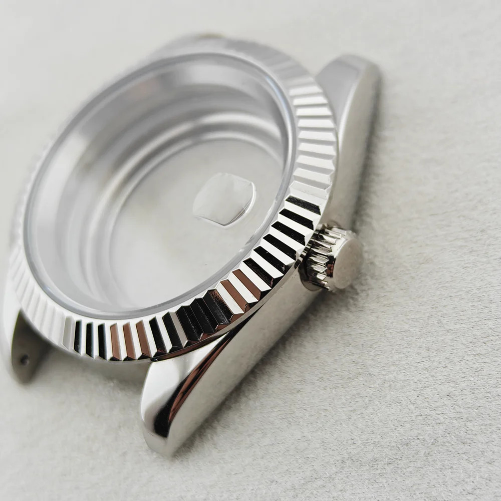 Watch Case 36mm 41mm Steel Sapphire Glass Fits for NH34 NH35 NH36 28.5 Dial