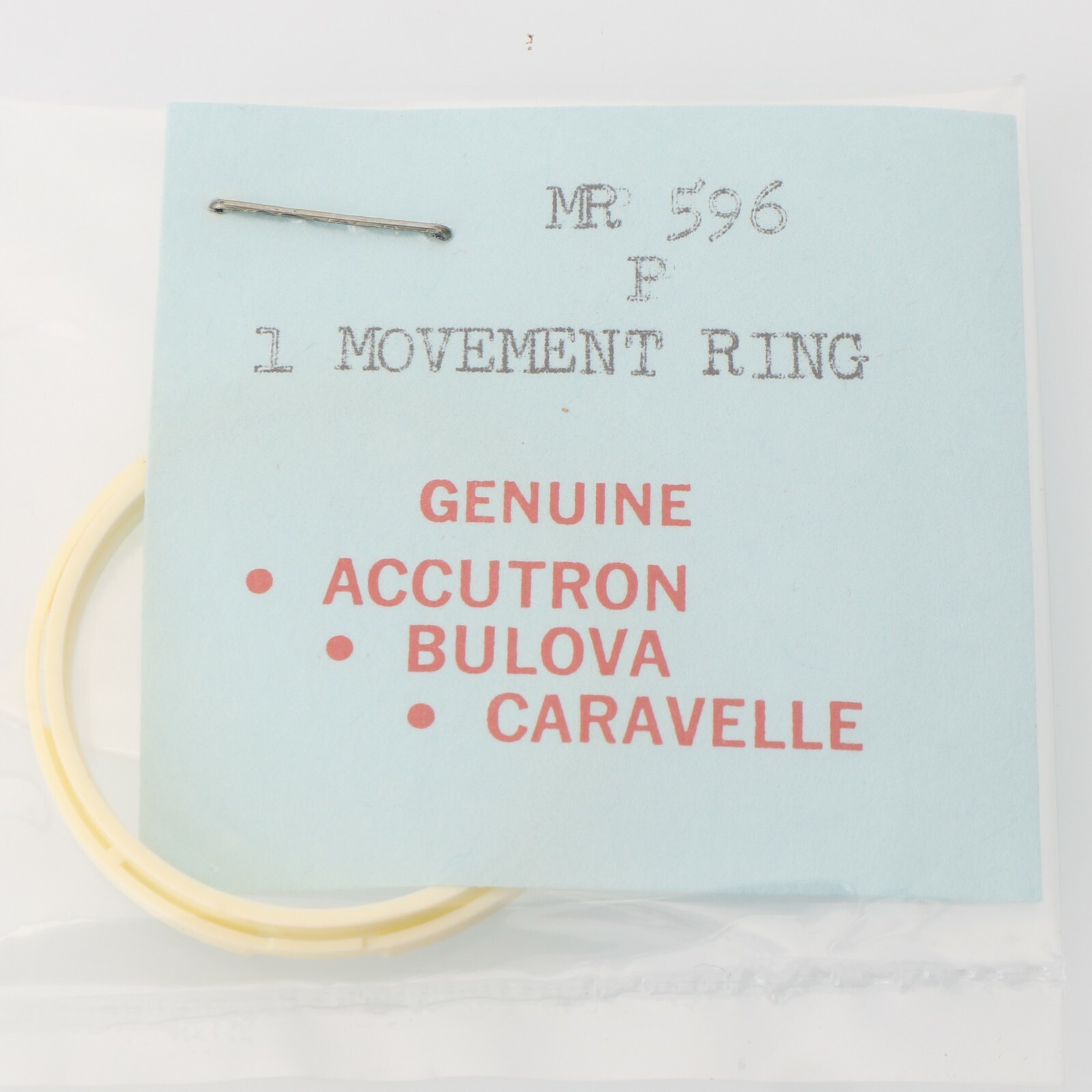 NOS Genuine Bulova Movement Ring Watch Part MR596 Watchmakers (C5D12)