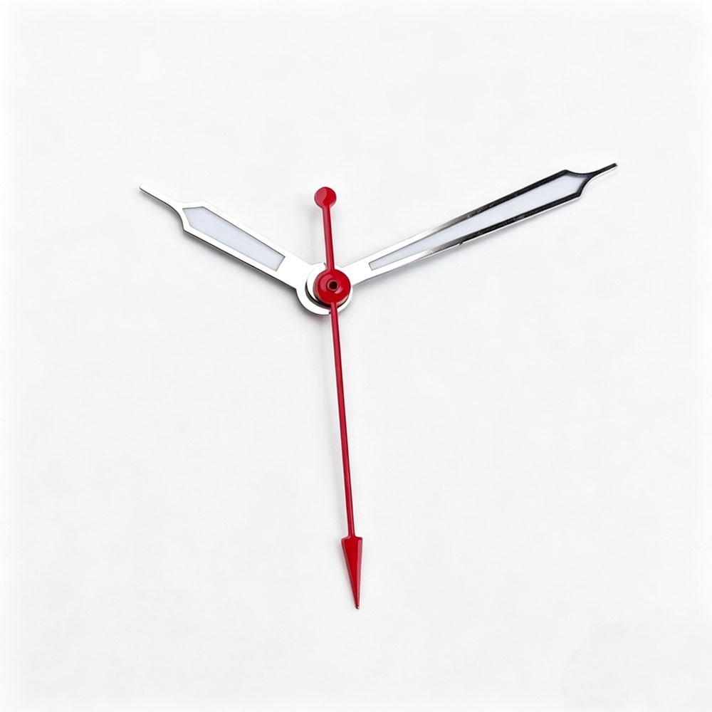 Silver Red Watch Hand Needles Green Lume fit NH35 PT5000 Miyota 8215 Movement