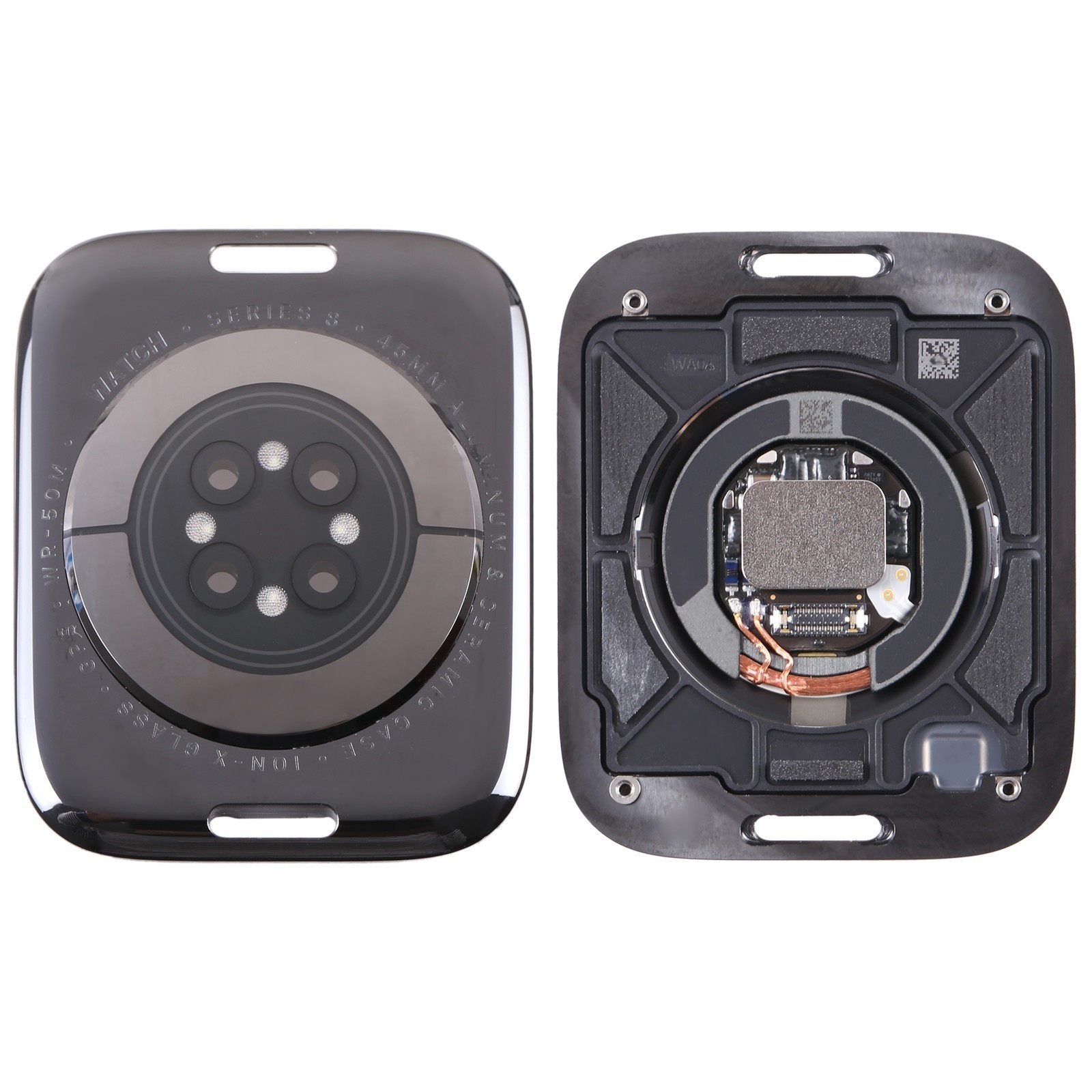 Rear Glass Battery Back Cover +Charging Module For Apple Watch Series 8 45mm GPS