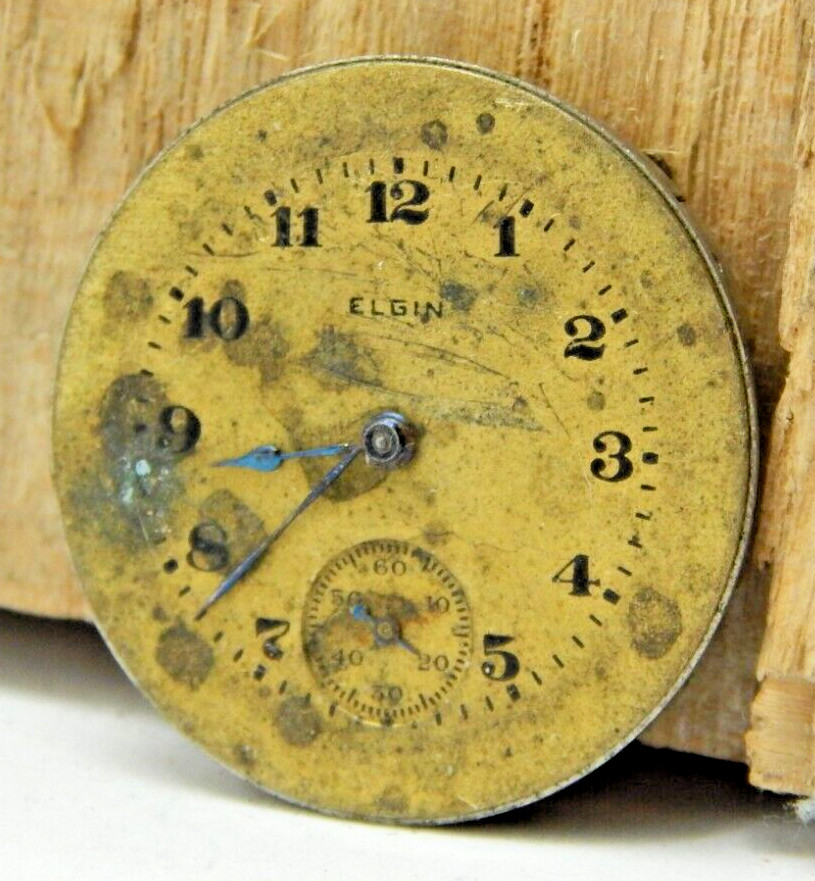 Vintage Elgin 1917 Grade 429 model 2 15 jewel 6/0s watch movement with dial